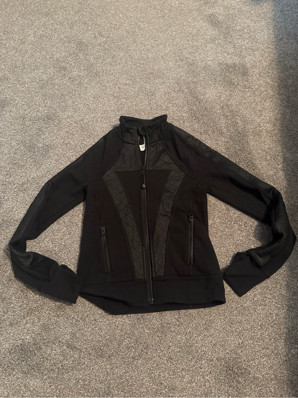 Ivivva Black Zip-Up Athletic Jacket Sz 6